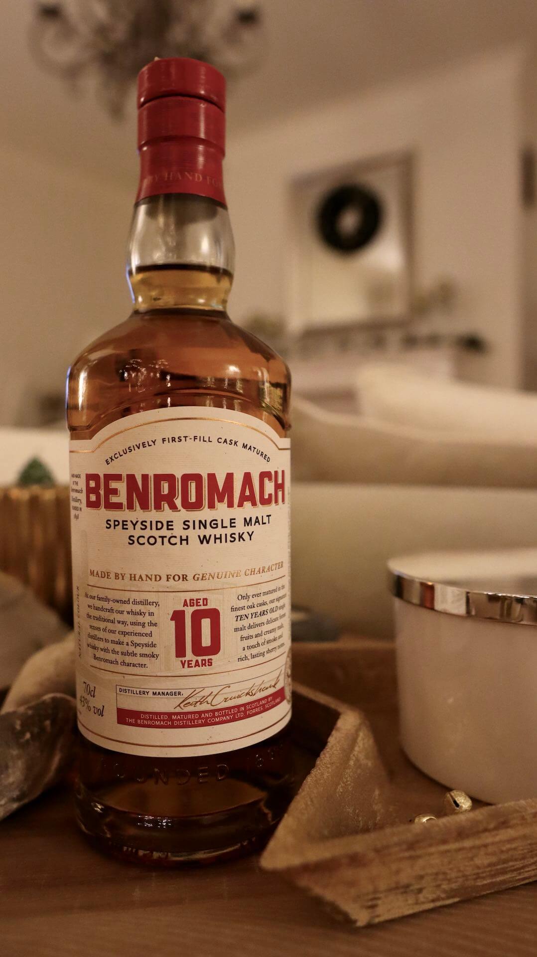 Butelka szkockiej Benromach 10